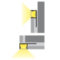 Profil aluminiowy (podpłytkowy) LED UNI-TILE12 PLUS 180 st. czarny z kloszem - przekrój