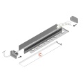 Profil aluminiowy (podpłytkowy) LED UNI-TILE12 PLUS 180 st. czarny z kloszem