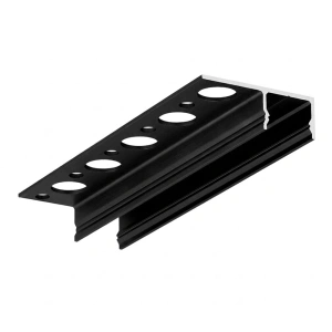 Profil aluminiowy (podpłytkowy) LED UNI-TILE12 PLUS 180 st. czarny z kloszem