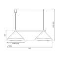 Lampa wisząca CAPITAL Kaszmirowy 2xGX53 - MLP2472 - wymiary