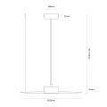Lampa wisząca PIATTO 1xGX53 Ø350mm Biała - MLP2908 - wymiary