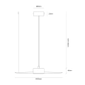 Lampa wisząca PIATTO 1xGX53 Ø450mm Biała - MLP2912 - wymiary