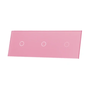 Szklany panel dotykowy potrójny różowy - 3-sekcyjny - 70111-67 - LIVOLO