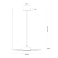 Lampa wisząca PIATTO 1xGX53 Ø550mm Biała - MLP2916 - wymiary