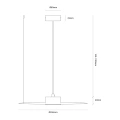 Lampa wisząca PIATTO 1xGX53 Ø350mm Burgund - MLP2911 - wymiary