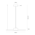 Lampa wisząca PIATTO 1xGX53 Ø550mm Burgund - MLP2919 - wymiary