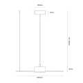 Lampa wisząca PIATTO 1xGX53 Ø450mm Kaszmir - MLP2914 -wymiary