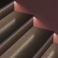 Profil aluminiowy schodowy LED UP-TILE10 czarny z kloszem - realizacja