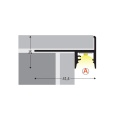 Profil aluminiowy schodowy LED UP-TILE10 czarny z kloszem - montaż