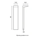 Lampa ogrodowa stojąca LED 10W 4000K 85cm - KARO B KB-850 - rysunek techniczny