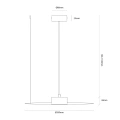 Lampa wisząca PIATTO 1xGX53 Ø350mm Czarny - MLP2909 - wymiary