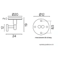 Lampa elewacyjna LED 12W CCT - RONDO II RO-K200 - rysunek techniczny