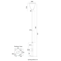 Lampa parkowa LED z słupem 60W 4000K - URAN UR-4500 - rysunek techniczny