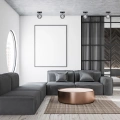 Natynkowa oprawa sufitowa LUGAR 1xAR111 GU10 Czarna - ML5704 - realizacja