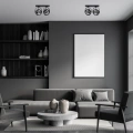 Natynkowa oprawa sufitowa LUGAR 2xAR111 GU10 Czarna - ML5706- realizacja