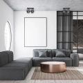 Natynkowa oprawa sufitowa LUGAR 2xAR111 GU10 Czarna - ML5706 -realizacja