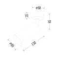 Lampa sufitowa - MICA SPOT - złoty - 1xGU10 - ML1143 - wymiary