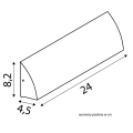 Oprawa ścienna natynkowa LED 8W CCT - MUR ALU MUA-240 - rysunek techniczny