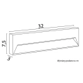 Oprawa ścienna natynkowa LED 10W CCT - MUR LONG ML-320 - rysunek techniczny