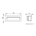 Oprawa ścienna do zabudowy LED 6W CCT - MUR LED M2400 - rysunek techniczny