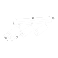 Lampa sufitowa - MICA SPOT - złoty - 3xGU10 - ML1149 - wymiary