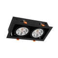 Podtynkowa oprawa sufitowa PLAZA 2xAR111 GU10 Czarna - ML4742