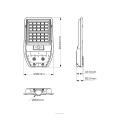 Solarna latarnia uliczna LED VIA z panelem fotowoltaicznym 50W 500lm 6000K IP54 - EKO9093 - wymiary