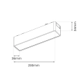 Lampa szynowa LED magnetyczna Slim - 10W CCT 48V Tuya - biała - ML2588 - rysunek techniczny