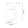 Lampa szynowa LED magnetyczna Slim - 9W CCT 48V Tuya - biała - ML2598 - rysunek techniczny