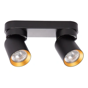 Lampa sufitowa - ANDY SPOT - czarny/złoty - 2xGU10 - ML9935
