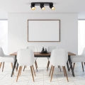 Lampa sufitowa - ANDY SPOT - czarny/złoty - 3xGU10 - ML9937 - realizacja