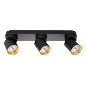 Lampa sufitowa - ANDY SPOT - czarny/złoty - 3xGU10 - ML9937