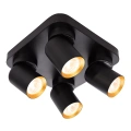 Lampa sufitowa - ANDY SPOT - kwadrat - czarny/złoty - 4xGU10 - ML9941