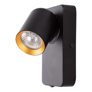 Lampa ścienna - ANDY SPOT - czarny/złoty - 1xGU10 - ML9943