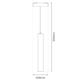 Lampa szynowa LED magnetyczna Slim - 6W CCT 48V Tuya - czarna - ML2599 - rysunek techniczny