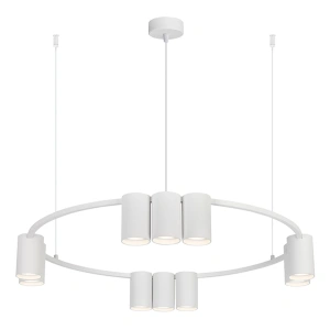 Lampa wisząca - GENESIS (koło) - biały - 10xGU10 - ML0374