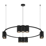 Lampa wisząca - GENESIS (koło) - czarny - 10xGU10 - ML0373