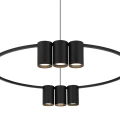 Lampa wisząca - GENESIS (koło) - czarny - 10xGU10 - ML0373