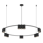 Lampa wisząca - GENESIS (koło) - czarny - 15xGU10 - ML0376