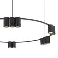Lampa wisząca - GENESIS (koło) - czarny - 15xGU10 - ML0376