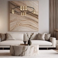 Lampa wisząca - GENESIS (koło) - czarny/złoty - 10xGU10 - ML0375 - realizacja