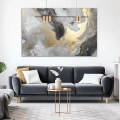 Lampa wisząca - GENESIS (listwa) - czarny/złoty - 5xGU10 - ML0369 - realizacja