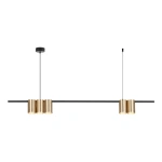 Lampa wisząca - GENESIS (listwa) - czarny/złoty - 5xGU10 - ML0369