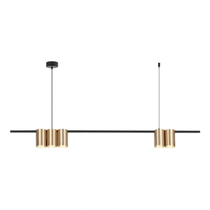 Lampa wisząca - GENESIS (listwa) - czarny/złoty - 5xGU10 - ML0369