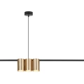 Lampa wisząca - GENESIS (listwa) - czarny/złoty - 5xGU10 - ML0369