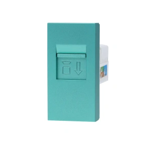 Moduł gniazda komputerowego RJ45 zielony - WK-1-68 - LIVOLO