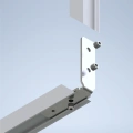 Łącznik dwupłaszczyznowy "AC01" do profili aluminiowych LED - 90° - montaż z profilem