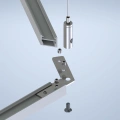 Łącznik kątowy "AC01" do profili aluminiowych LED - 120° - montaż z profilem