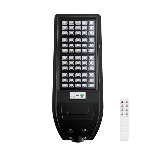 Solarna latarnia uliczna LED VIA z panelem fotowoltaicznym i pilotem - 150W 1800lm 6000K IP54 - EKO9095