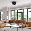Lampa sufitowa - BEST (round) - czarny - 3xE14 - ML9973 - realizacja